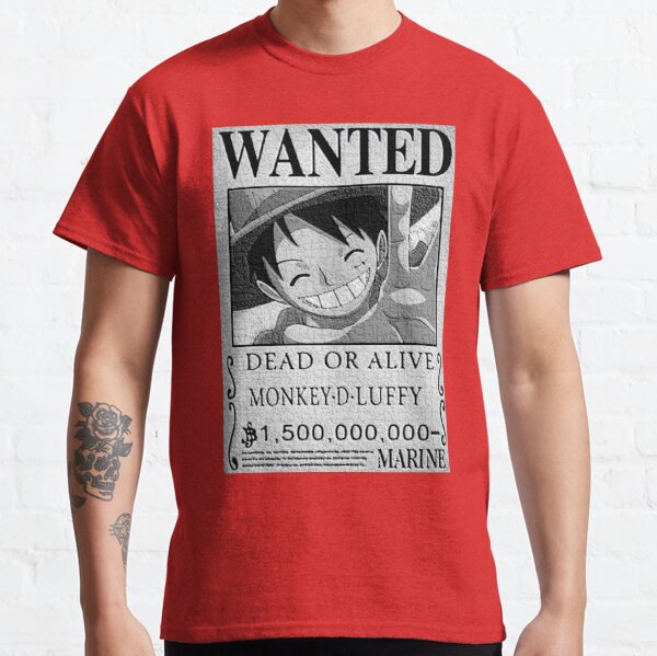 Luffy Wanted Men S T Shirts Redbubble - t shirt roblox luffy