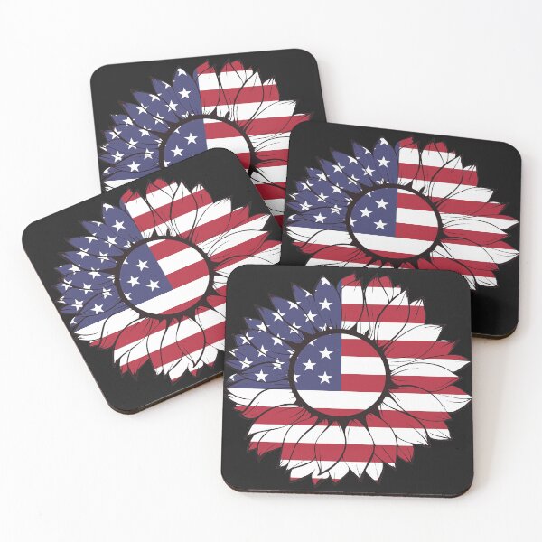 Item preview, Sunflower USA flag 4th of july  designed and sold by zedesignn.