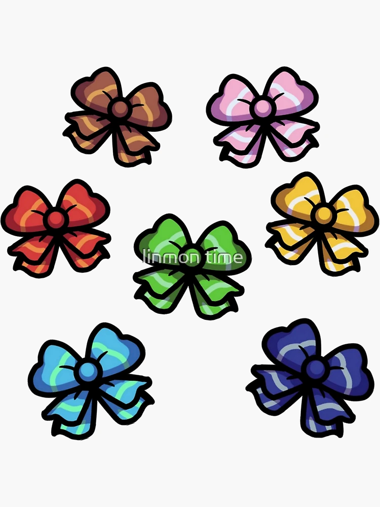 la petites 8 pc white bow stickers