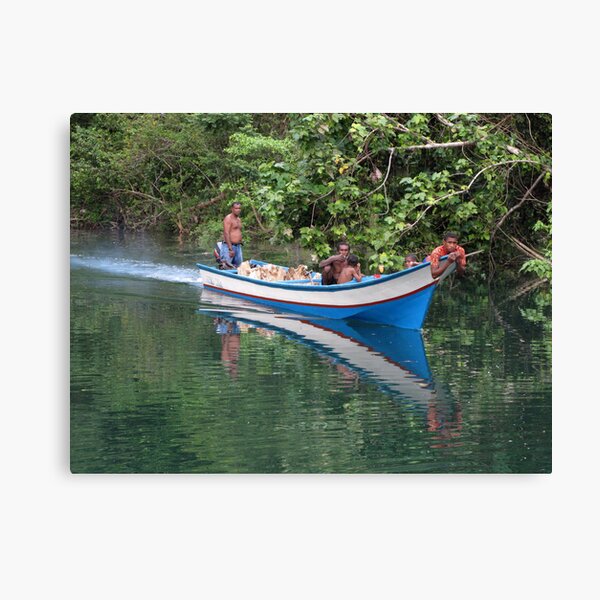 River men at Sungai Biru Canvas Print