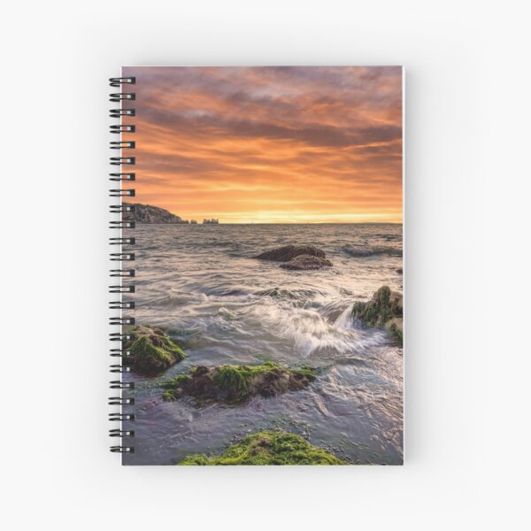 Alum Bay and The Needles Sunset Spiral Notebook