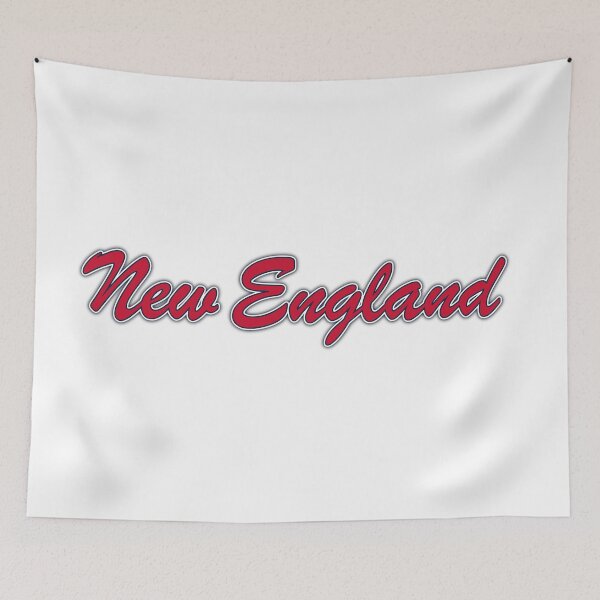 Item preview, New England Red and Blue on White with Blue Glow designed and sold by gkillerb.