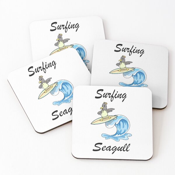 Item preview, Surfing Seagull designed and sold by ArtsyDucking.