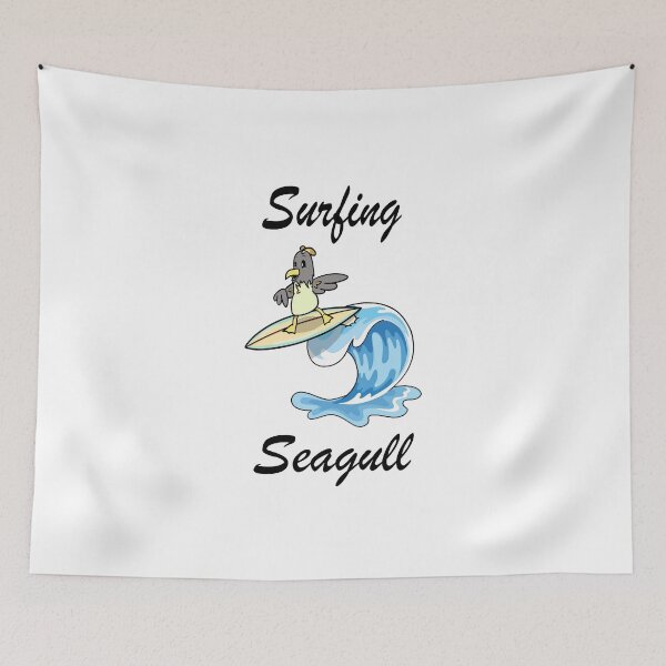 Item preview, Surfing Seagull designed and sold by ArtsyDucking.