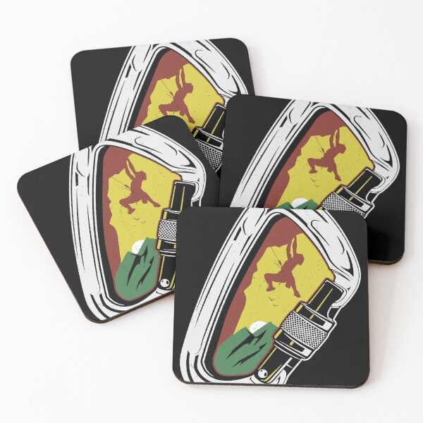 Item preview, Retro Carabiner Mountain Climbing Gift design designed and sold by Lisbob.