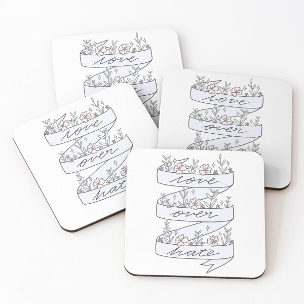 Item preview, Love over hate pastel floral banner design designed and sold by AdelinePurdy.