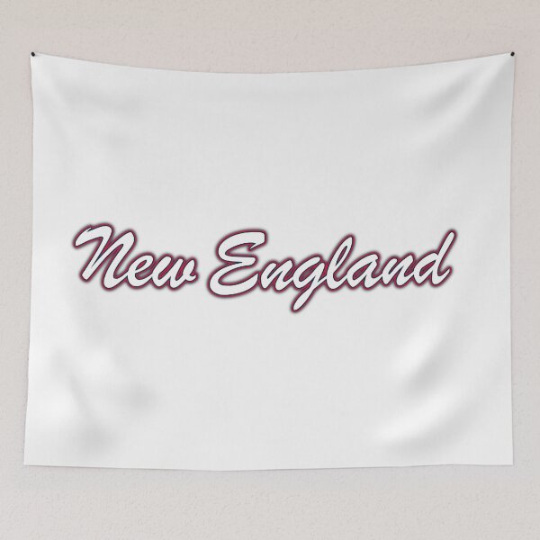 Item preview, New England White Blue and Red on White with Blue Glow designed and sold by gkillerb.