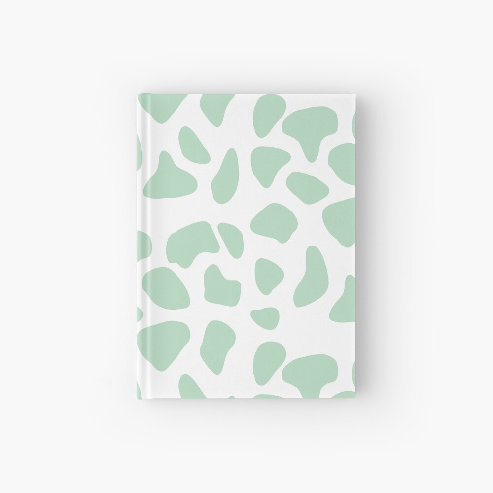 "Mint green cow print" Hardcover Journal for Sale by lucynewbold