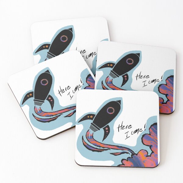 Item preview, Cheerful rocket blasting off designed and sold by themuseinspired.