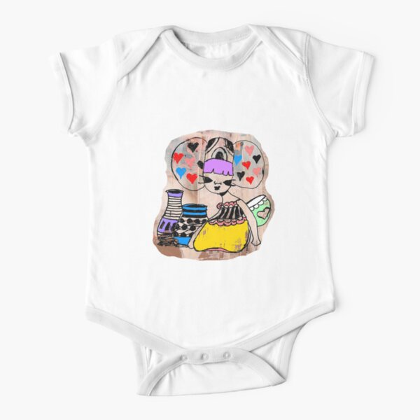 The Little empress Red Heart Short Sleeve Baby One-Piece