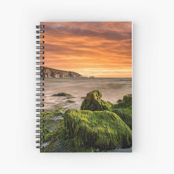Alum Bay Rocks and The Needles Sunset Spiral Notebook