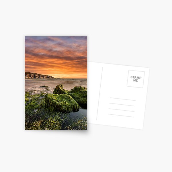 Alum Bay Rocks and The Needles Sunset Postcard
