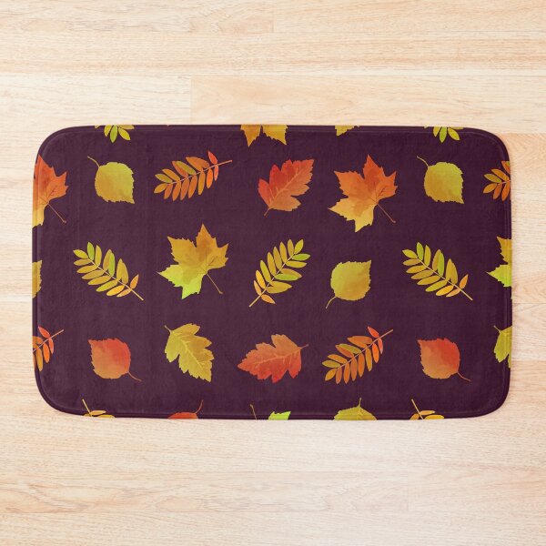 Item preview, Autumn leaves pattern on dark background designed and sold by GulArt.