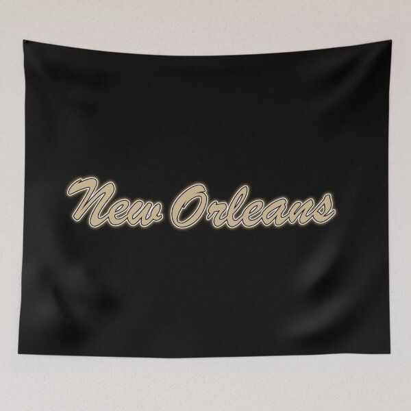 Item preview, New Orleans Gold and White on Black with Gold Glow (alt) designed and sold by gkillerb.