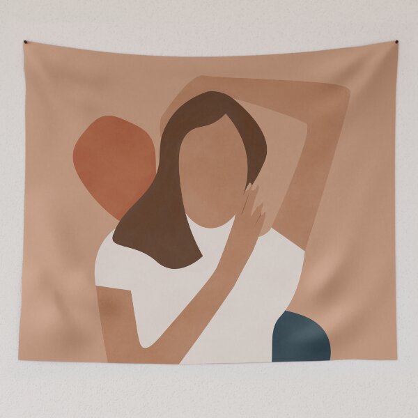 Item preview, Woman with Gesture Minimalist Illustration designed and sold by technicolorable_art.