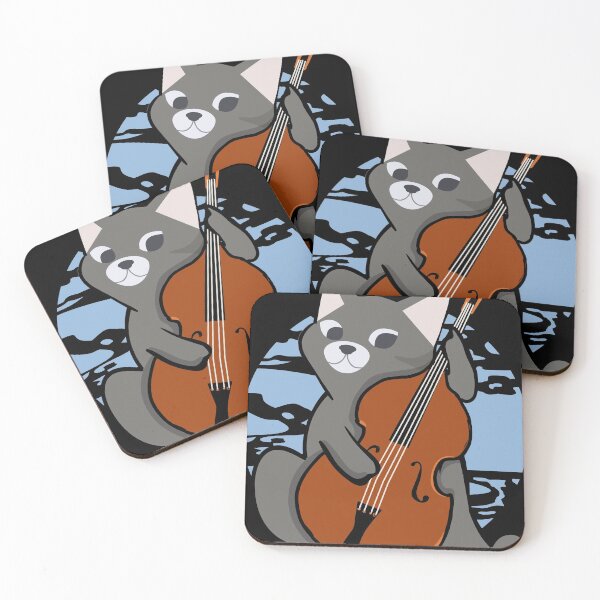 Item preview, Upright Bass Playing Cool Jazz Cat T-Shit For Bopping Musos designed and sold by Lisbob.