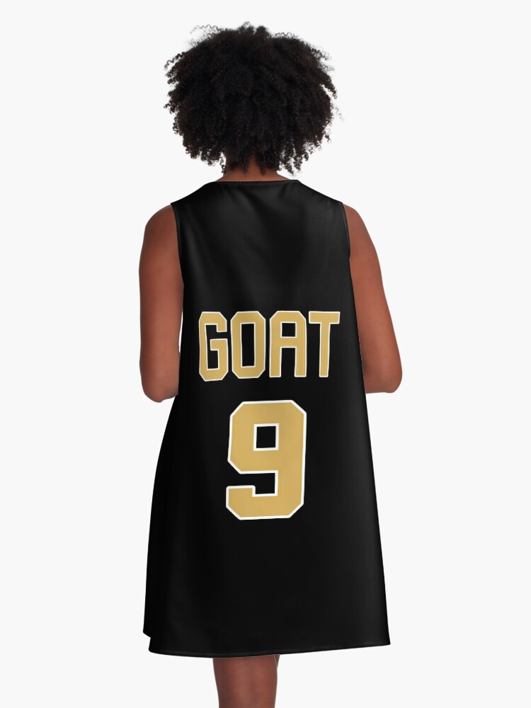 Limited Edition Drew Brees Jersey Style Shirt, GOAT 9, Nola, New Orleans  Saints Shirt, Mug, Hoodie & Wall Tapestry! A-Line Dress for Sale by  GoatGear