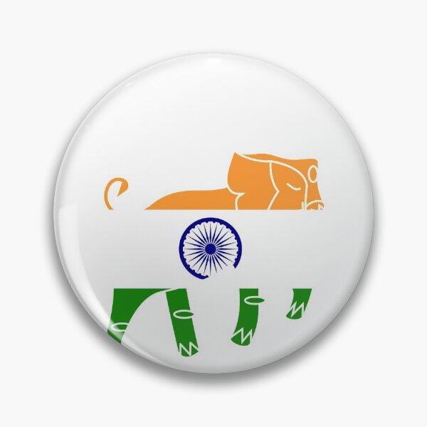 Artikelvorschau, Indische Flagge Indien Elefant entworfen und verkauft von StickerDirect.