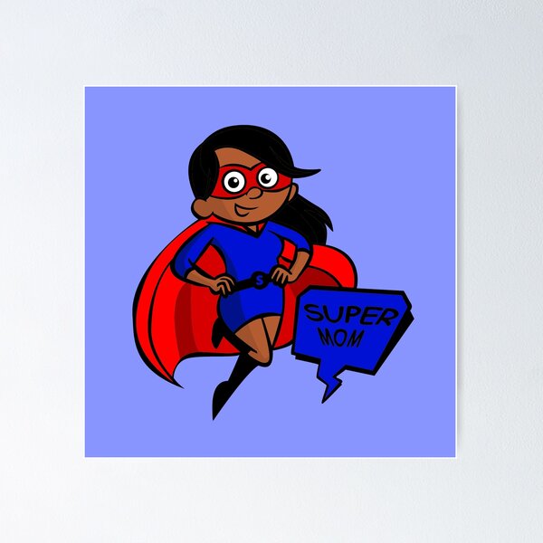 GIFTS FOR MOM- SUPER MOM - BLACK WOMAN - MOTHERS DAY | Art Board Print