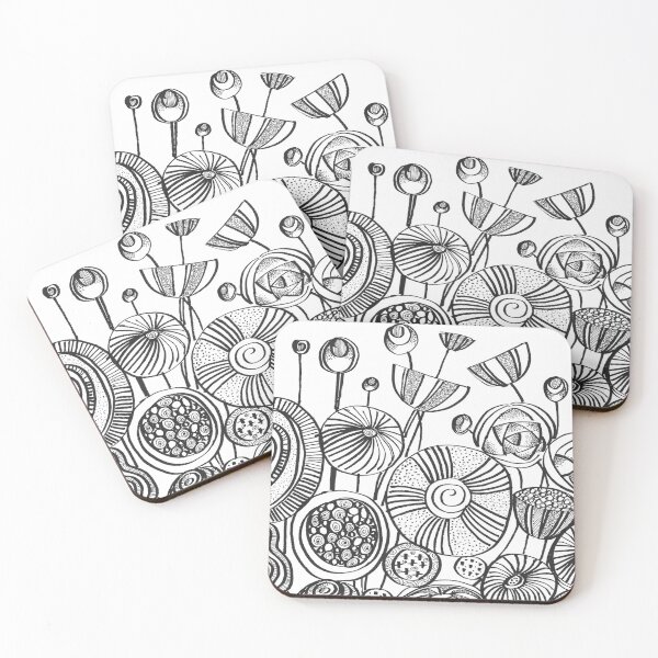 Item preview, FLORAL DOODLE LINE ART  designed and sold by PrachiManerikar.