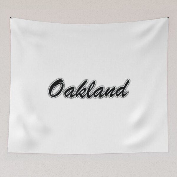 Artikelvorschau, Oakland Black and Silver on White with Shadow entworfen und verkauft von gkillerb.
