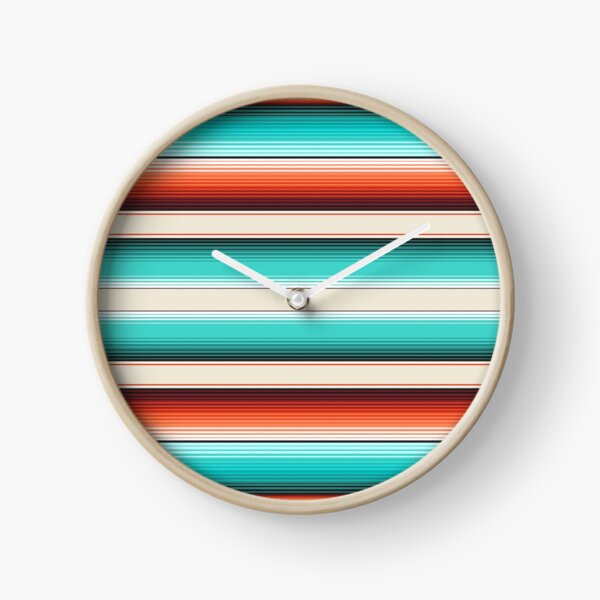 Item preview, Navajo White, Turquoise and Burnt Orange Southwest Serape Blanket Stripes designed and sold by Artefficient.