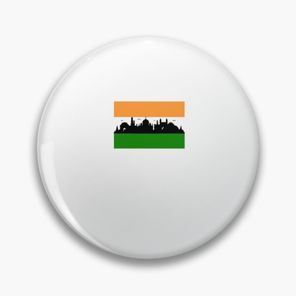 Artikelvorschau, Skyline von Indien, indische Flagge entworfen und verkauft von StickerDirect.