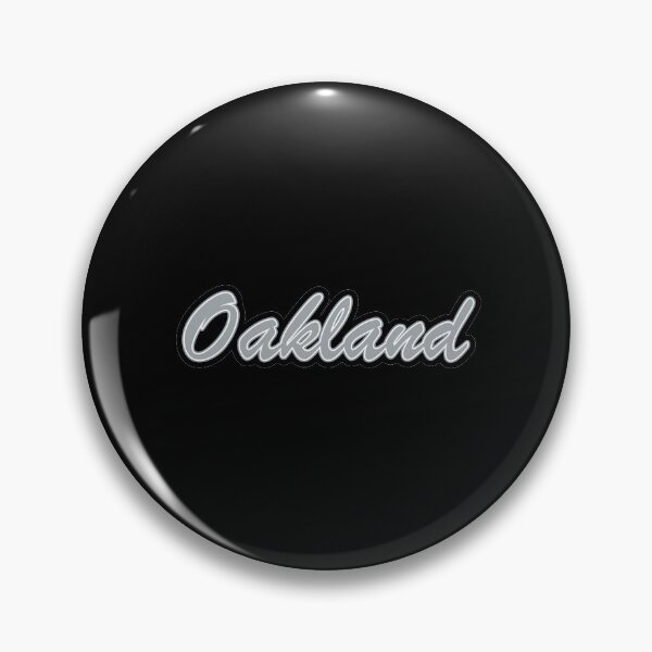 Item preview, Oakland Silver and White on Black designed and sold by gkillerb.