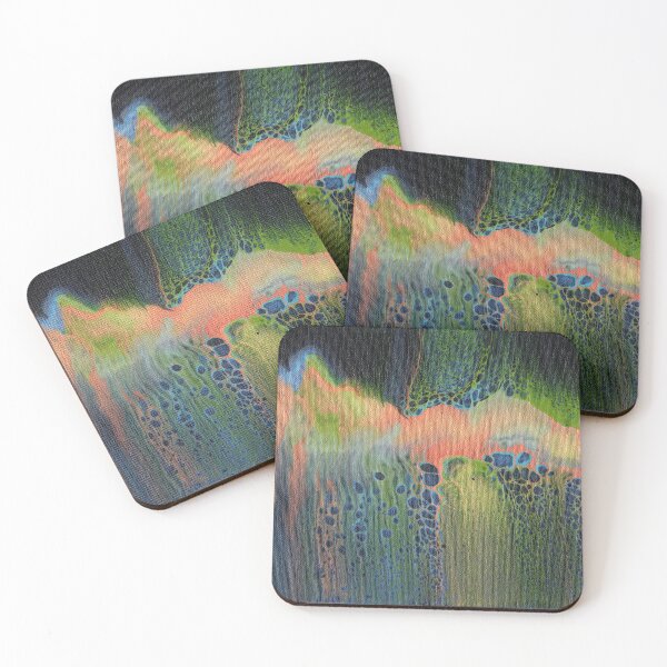 Item preview, "Neon Elevation" Fluid Art Painting designed and sold by peonypours.