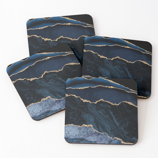 Item preview, Abstract Blue, Gold Modern Geode Design designed and sold by Paulele.