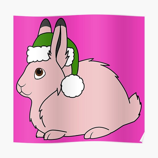 pink and green santa hat