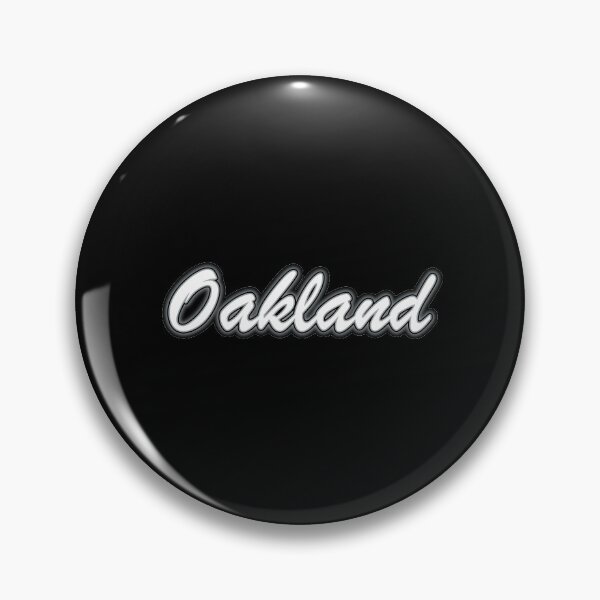 Item preview, Oakland White and Silver on Black with Silver Glow designed and sold by gkillerb.