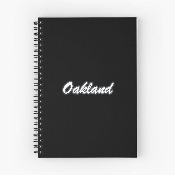 Item preview, Oakland White and Silver on Black with Silver Glow designed and sold by gkillerb.