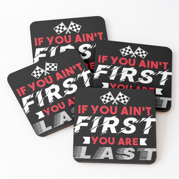 Item preview, Checkered Flag Racing Fan design First Or Nothing graphic designed and sold by Lisbob.