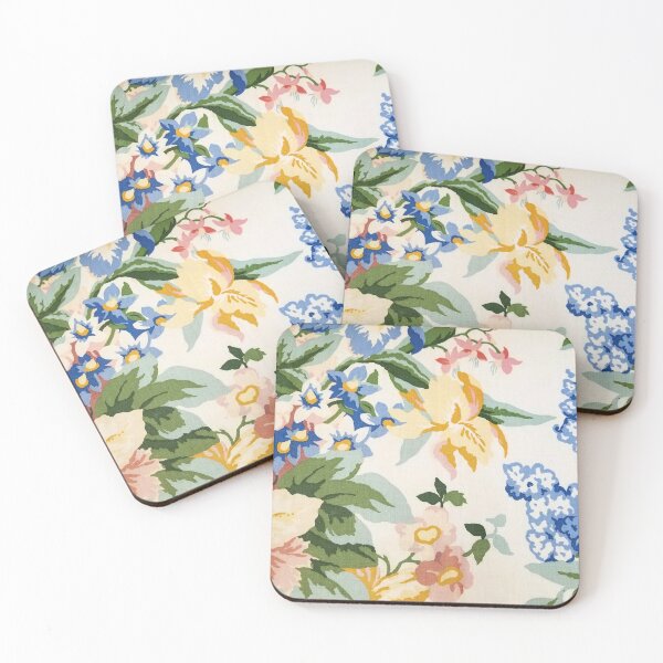 Item preview, blue and yellow floral design designed and sold by TheWhiteRhyno.