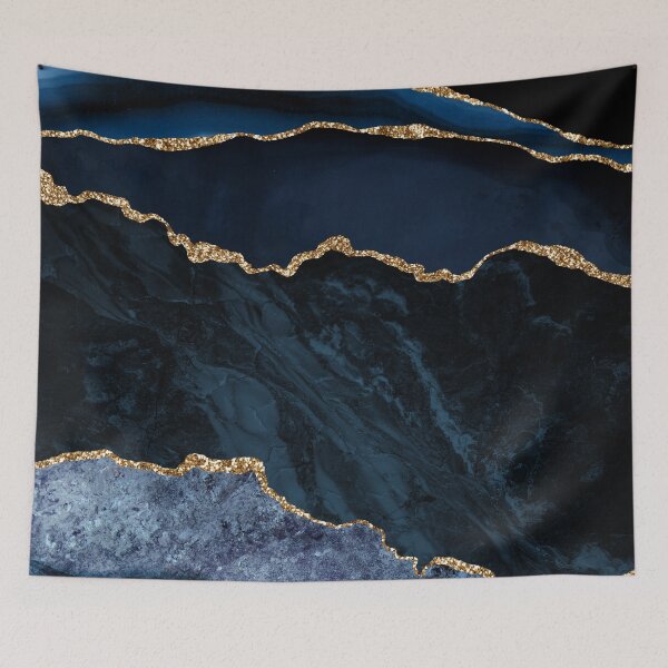 Item preview, Abstract Blue, Gold Modern Geode Design designed and sold by Paulele.