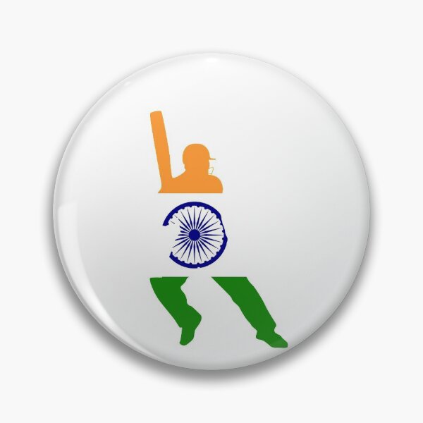 Artikelvorschau, Cricketspieler der indischen Flagge entworfen und verkauft von StickerDirect.