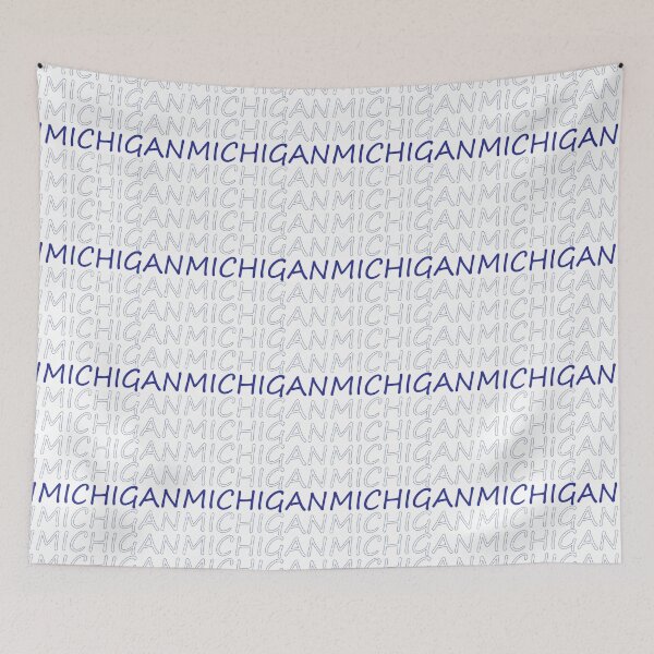 Item preview, Michigan Repeating Blue Bold Uppercase designed and sold by artbylukas.