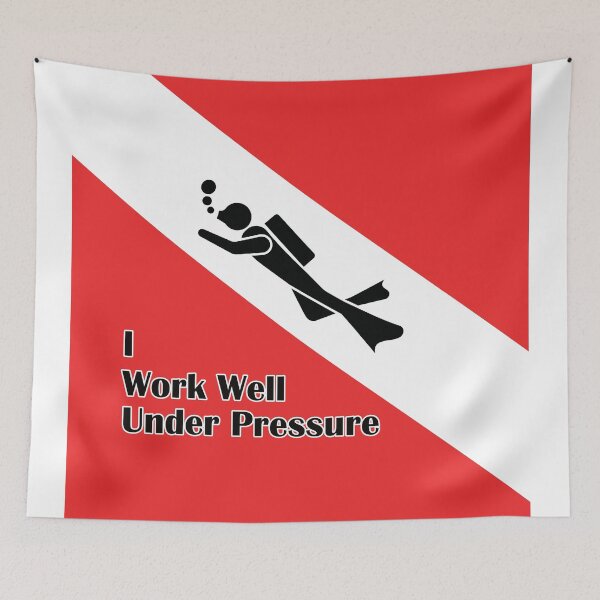 Item preview, I Work Well Under Pressure - Scuba Diver designed and sold by RobomShop.