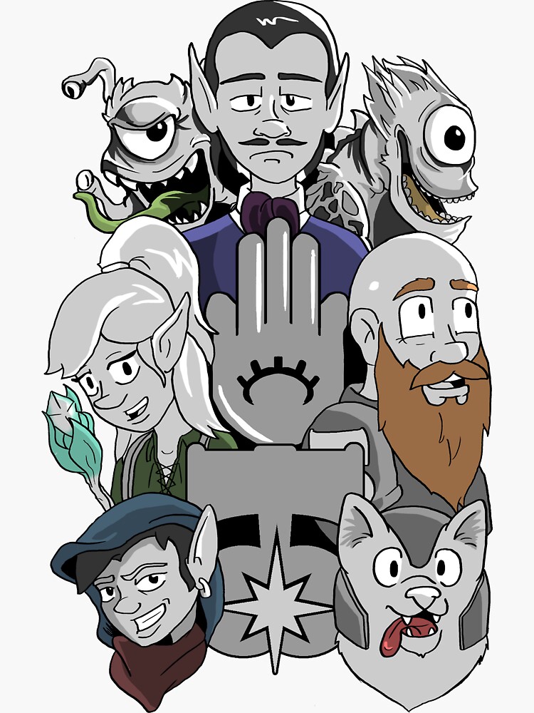 "DumbDumbs & Dragons Mondo Style Poster" Sticker for Sale by