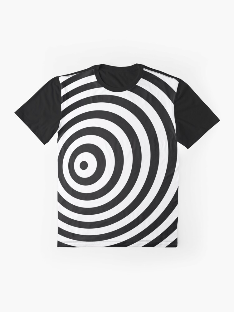 Modern Black White Geometric Optical Illusion T Shirt By Badbugs Redbubble