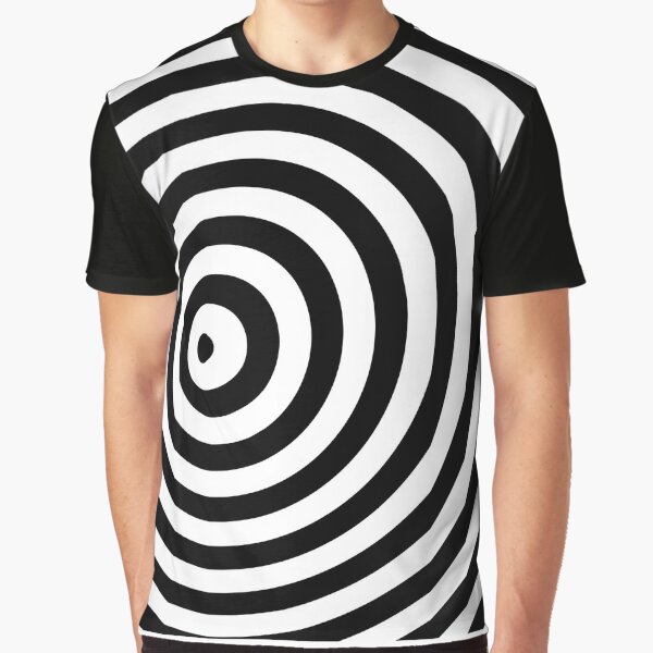 Modern Black White Geometric Optical Illusion T Shirt By Badbugs Redbubble