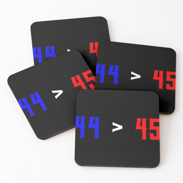 Item preview, 44 Is Greater Than 45 print, Obama is Greater Than Trump Tee designed and sold by Lisbob.