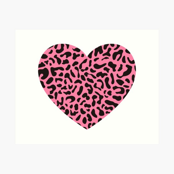 Pink Leopard Print Heart Pullover Sweatshirt for Sale by anabellstar