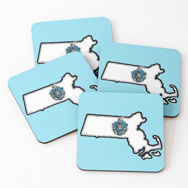 Item preview, Massachusetts Map With Massachusetts Flag designed and sold by Havocgirl.