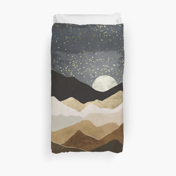 Golden Stars Duvet Cover