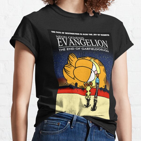 Neon Genesis Evangelion Garfield Camiseta clásica