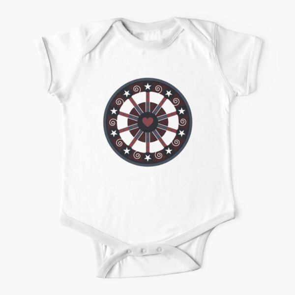 Patriot Heart Short Sleeve Baby One-Piece