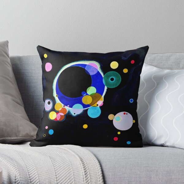 "Plusieurs cercles" | Vassily Kandinsky Art abstrait Coussin
