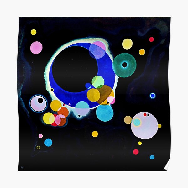 "Plusieurs cercles" | Vassily Kandinsky Art abstrait Poster